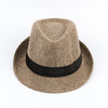Lightweight breathable fedora made from cotton and polyester blend.