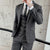 Elegant men's 3-piece suit in slim fit, perfect for business, weddings, and formal events, made from polyester and viscose.