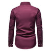 Classic Men's White Long Sleeve Polo Shirt with stand collar, single-breasted closure, perfect for business casual and all se
