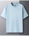 Versatile men's cotton tee with classic O-neck collar
