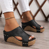 Sophisticated summer wedge sandals with stable heel design