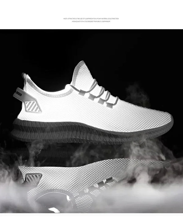 Durable knit sneakers featuring supportive mid-height ankle coverage