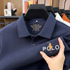 Business casual cotton polo shirt with embroidered pony logo on chest in classic styling
