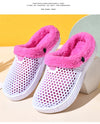 Plush velvet interior creating warm cocoon for feet