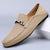 Comfortable and breathable loafers in navy leather for everyday wear.