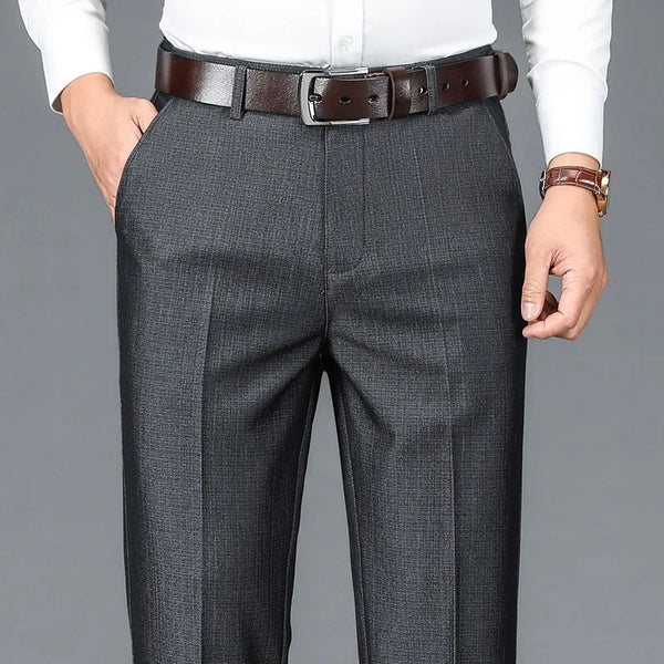 Versatile straight leg trousers suitable for work meetings and casual gatherings