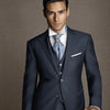 Elegant men's 3-piece suit in slim fit for business and formal events, featuring blazer, vest, and trousers in high-quality f