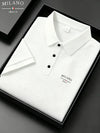 Casual polyester polo for men with superior breathability
