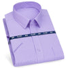 Men's anti-wrinkle plaid shirt with comfortable short sleeves