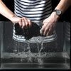 Close-up of ice silk cooling fabric texture on men's summer shorts
