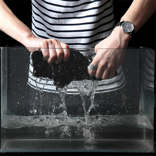 Close-up of ice silk cooling fabric texture on men's summer shorts