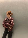 Chic cropped leather jacket for women in premium faux leather, perfect for autumn and winter streetwear fashion.
