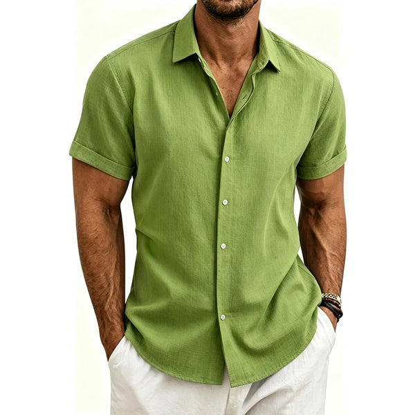 Men's wrinkle-resistant vacation shirt in breathable quick-dry fabric