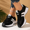 Breathable casual sneakers for women with colorful patchwork accents