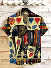 Lightweight polyester beach shirt with eye-catching 3D graphic ethnic design