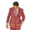 Elegant men's wedding suit featuring a double-breasted jacket and matching trousers, crafted from high-quality wool.