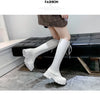 Stylish ankle high women's boots with lace-up closure, thick heel, and non-slip rubber sole for comfort and durability.