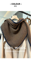 Luxurious wool shawl that doubles as a scarf, enhancing women's fashion.