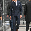 Elegant men's 3-piece suit featuring a double-breasted blazer, vest, and pants, perfect for weddings and business events.