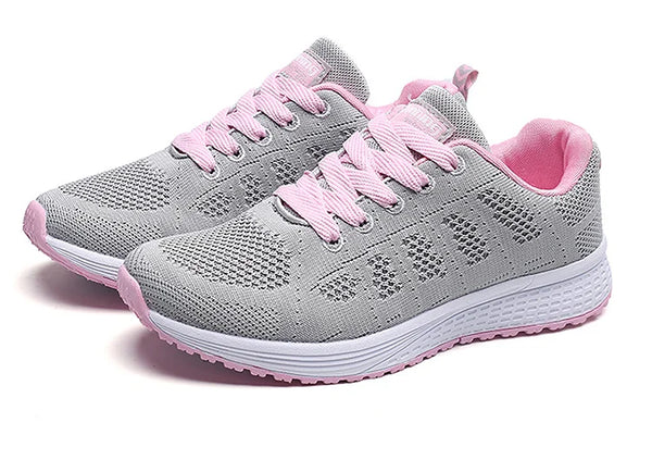 Comfortable white running shoes with multi-color design and cushioning