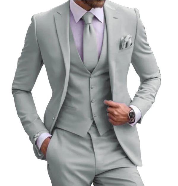 Close-up of the fabric blend in the lilac men's suit, showcasing comfort and style.