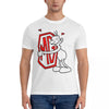 Men's quirky cotton fashion tee with unique graphic design, short sleeves, and round neck for stylish casual wear.