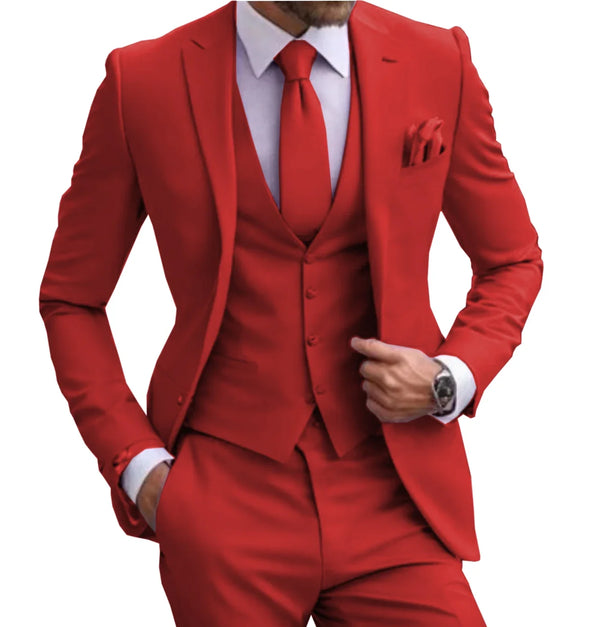 Elegant lilac suit on a model, showcasing its versatility for various occasions.
