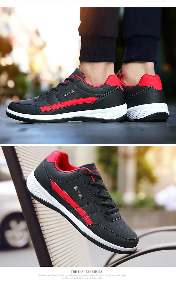 Classic leather sneakers with EVA cushioning and true-to-size comfortable fit