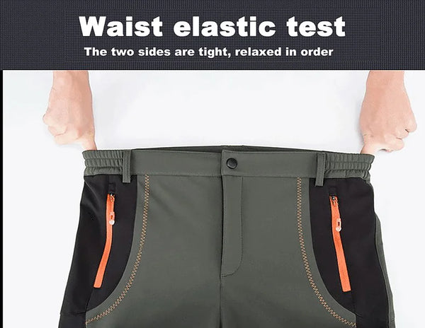 Insulated waterproof pants with fleece lining for winter hiking trails