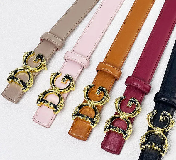 Chic Women's PU Belt for jeans, stylish accessory, durable and adjustable fit, perfect for casual and semi-formal outfits.