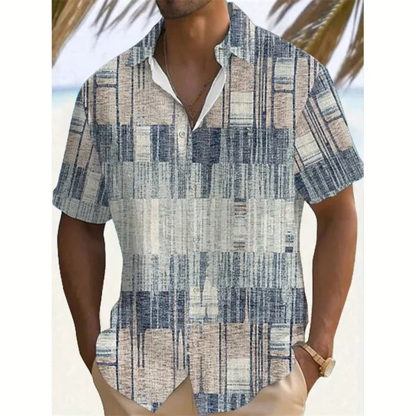 Vintage plaid shirt reimagined with contemporary 3D printed dimensional elements