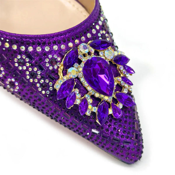 High heel sandals with sparkling crystal detailing for weddings and formal events