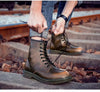 Versatile leather boots that transition from riding to casual wear.