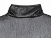 Chic faux leather bomber jacket for women, perfect for autumn fashion and versatile layering with a stylish turtleneck collar