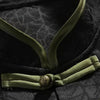 Men's Summer Beach Mandarin Collar Shirt in breathable polyester, featuring a loose fit and stylish knot button detail.