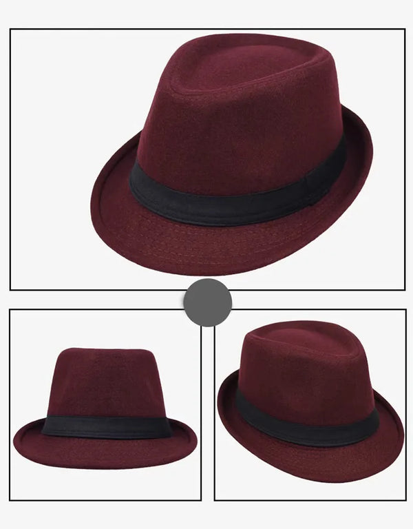 Classic fedora hat for men, easy to clean and maintain for lasting use.