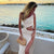 Easy-wear vacation dress with drawstring detail and elegant split
