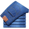 Men's everyday jeans with straight-leg cut and stretch fabric ideal for spring and summer casual wear