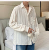 Men's Hollow Out Mesh Long-Sleeve Shirt in black and apricot, featuring breathable fabric and tailored fit for stylish comfor