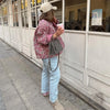 Eye-catching printed cotton jacket perfect for spring and autumn layering