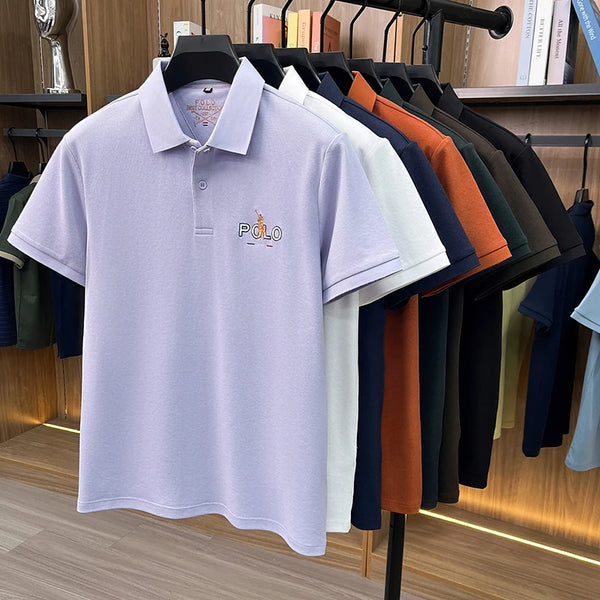 Classic polo shirt with pony embroidery detail, perfect for business casual and weekend wear