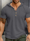 Slim Fit Hooded Men's Gym T-Shirt in quick-dry polyester, perfect for workouts and casual outings, enhancing performance and
