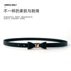 Elegant women's belt with bow detail in faux leather, perfect for casual and formal outfits, featuring a sleek metal buckle.