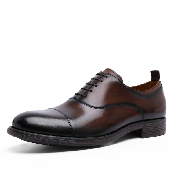 Versatile leather Oxford flats transitioning from office to evening engagements