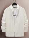 Stylish Gold Print Men's Casual Shirt in full sleeve, perfect for all-season wear and versatile daily outfits.
