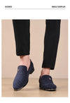 Versatile loafers for men in rich brown suede, suitable for various occasions.