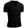 Slim Fit V-Neck Men's Casual Summer T-Shirt in breathable polyester, perfect for warm days and stylish casual occasions.