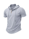 Slim Fit Hooded Men's Gym T-Shirt in quick-dry polyester for active wear, perfect for workouts and casual outings.