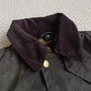 Waxed Cotton Moto Trench Coat with Corduroy Collar, mid-length, waterproof, stylish, perfect for urban adventures.