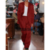 Elegant Men's Satin Two-Piece Suit in casual fit, perfect for business or casual events, made from cotton and polyester blend